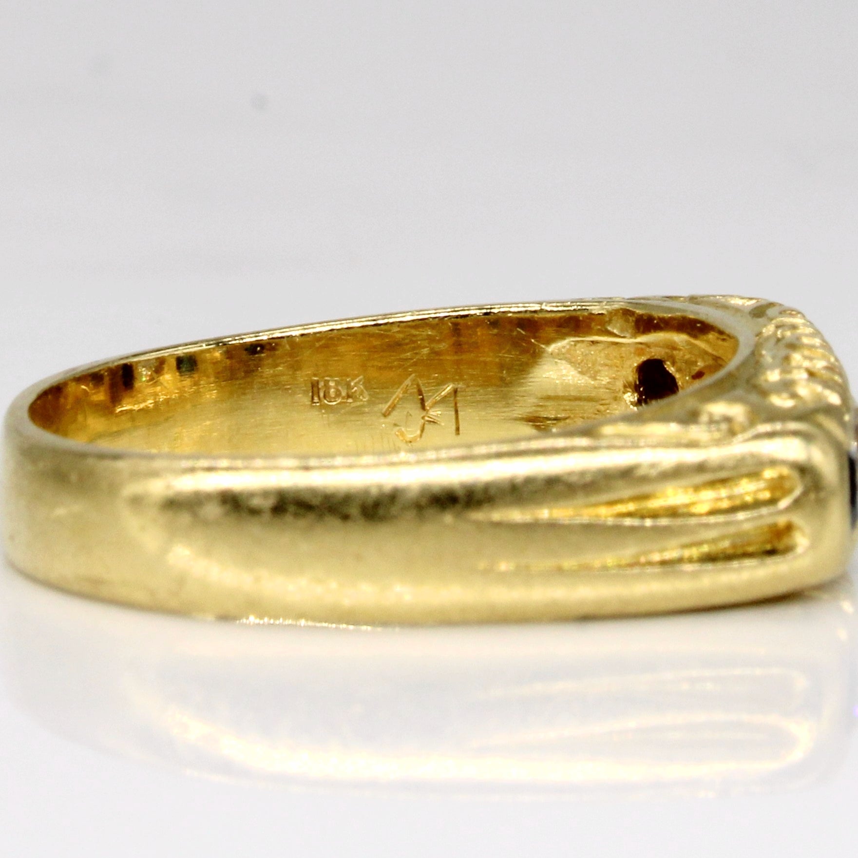 Vintage 18k Sapphire & Diamond Five Stone Band | 0.38ctw, 0.30ctw | SZ 6.75 |
