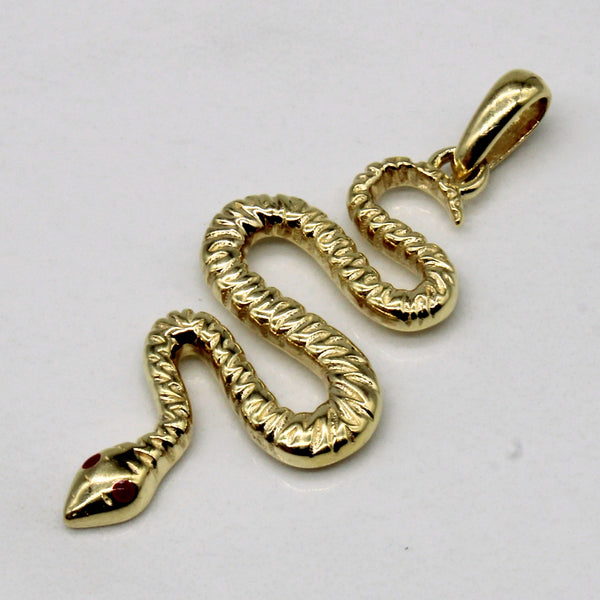 Carnelian Snake Pendant | 0.02ctw |