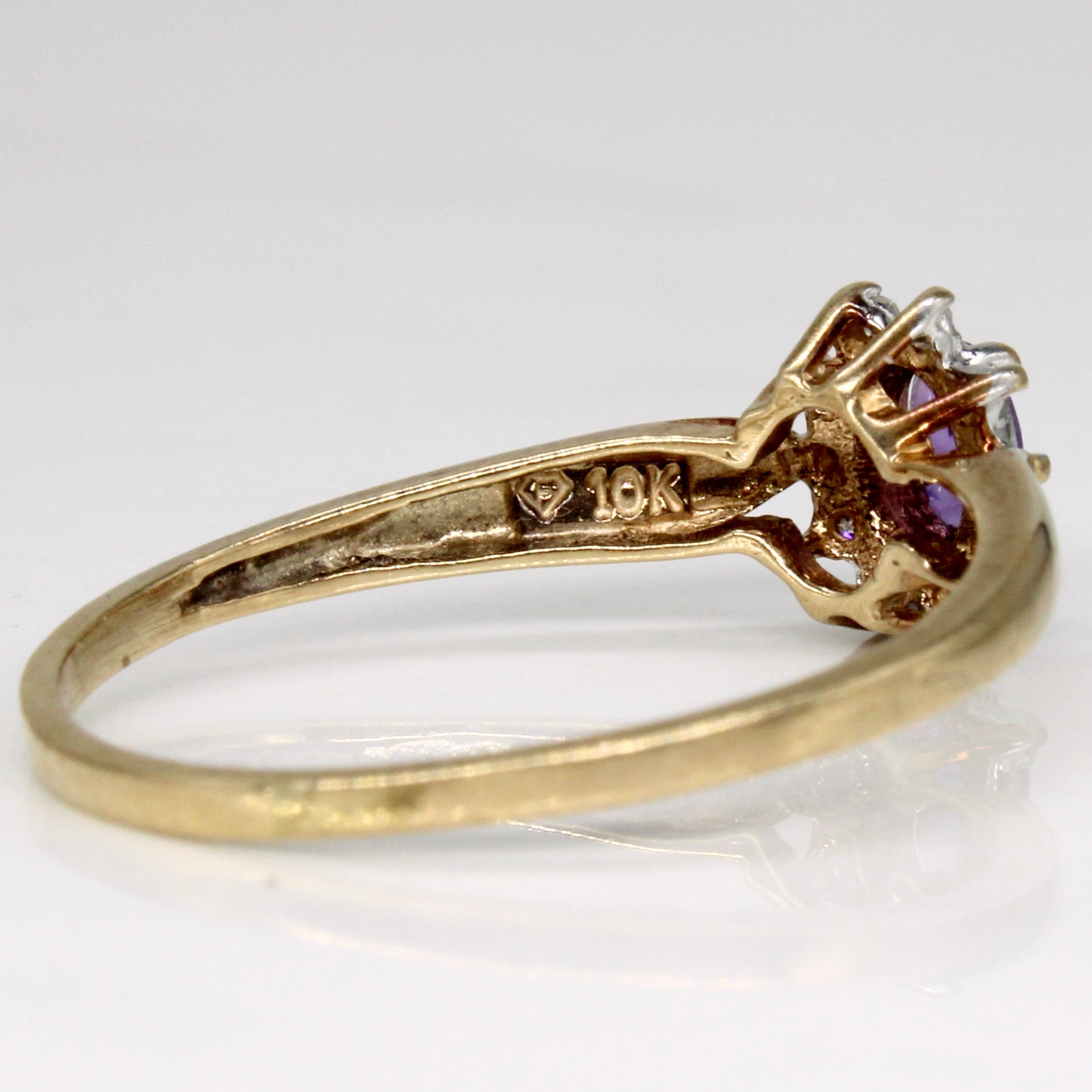 Amethyst & Diamond Halo Ring | 0.16ct, 0.05ctw | SZ 9.75 |