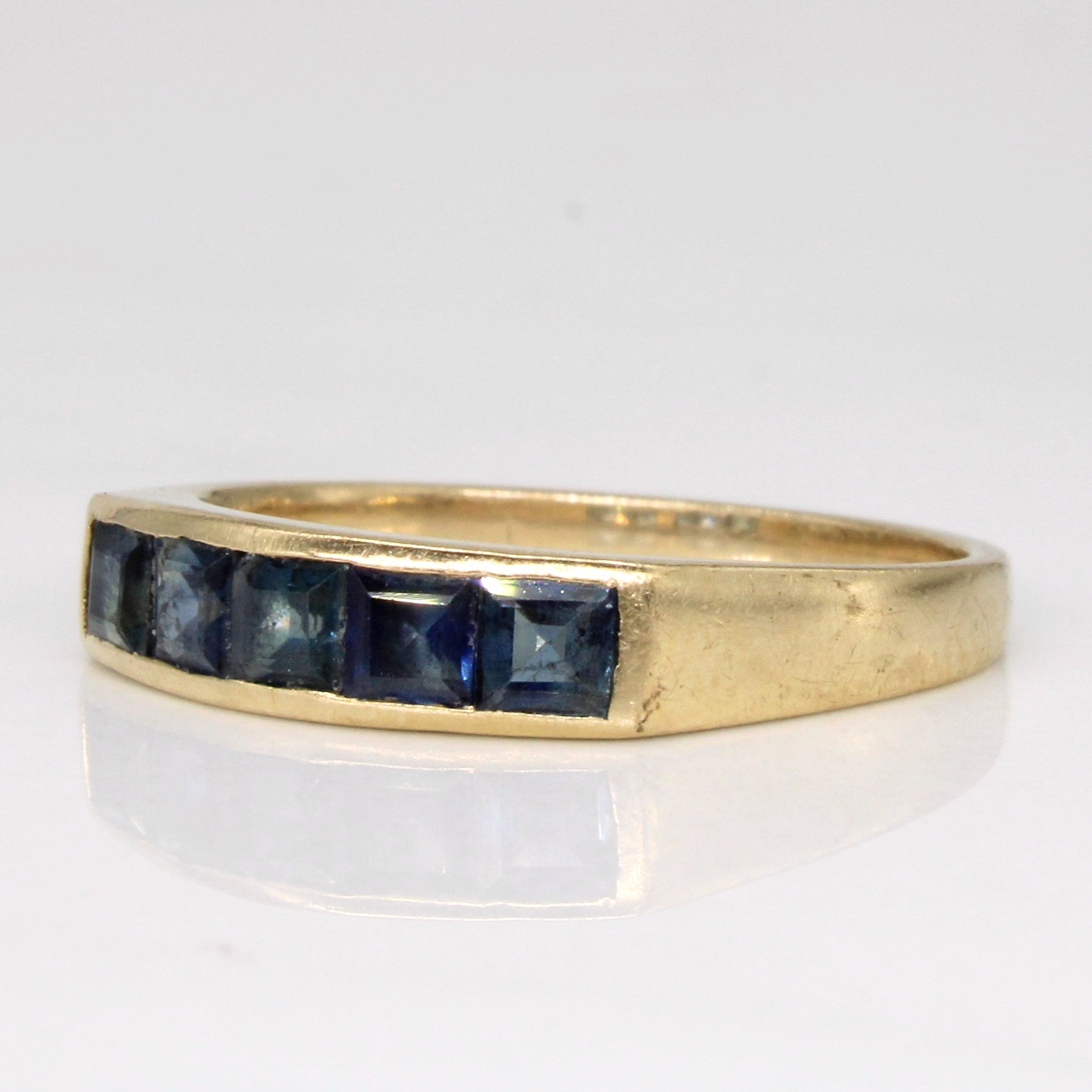 Square Cut Sapphire Ring | 1.00ctw | SZ 7.25 |