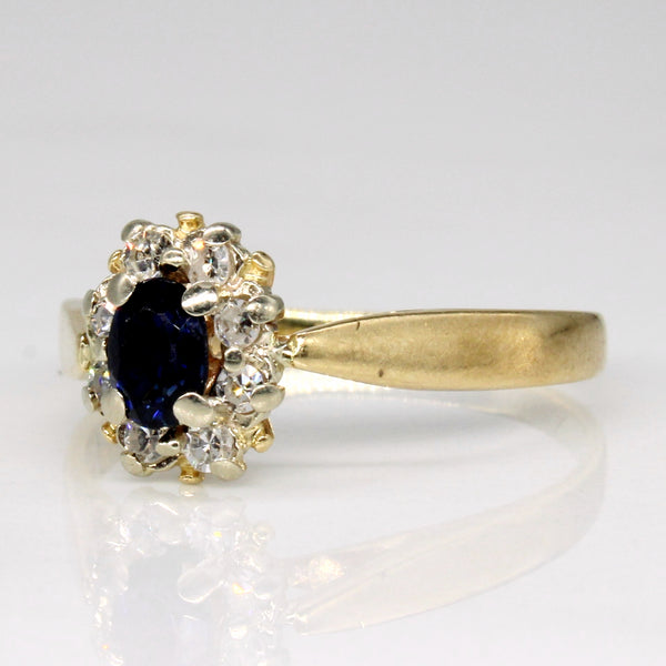 Sapphire & Diamond Halo Ring | 0.30ct, 0.16ctw | SZ 7.25 |