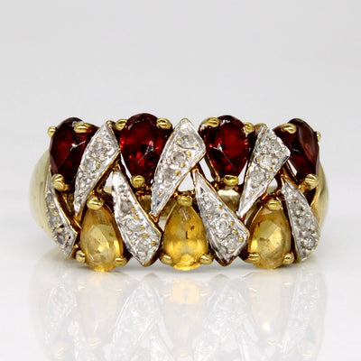 Multi Gem Cocktail Ring | 1.69ctw | SZ 8 |