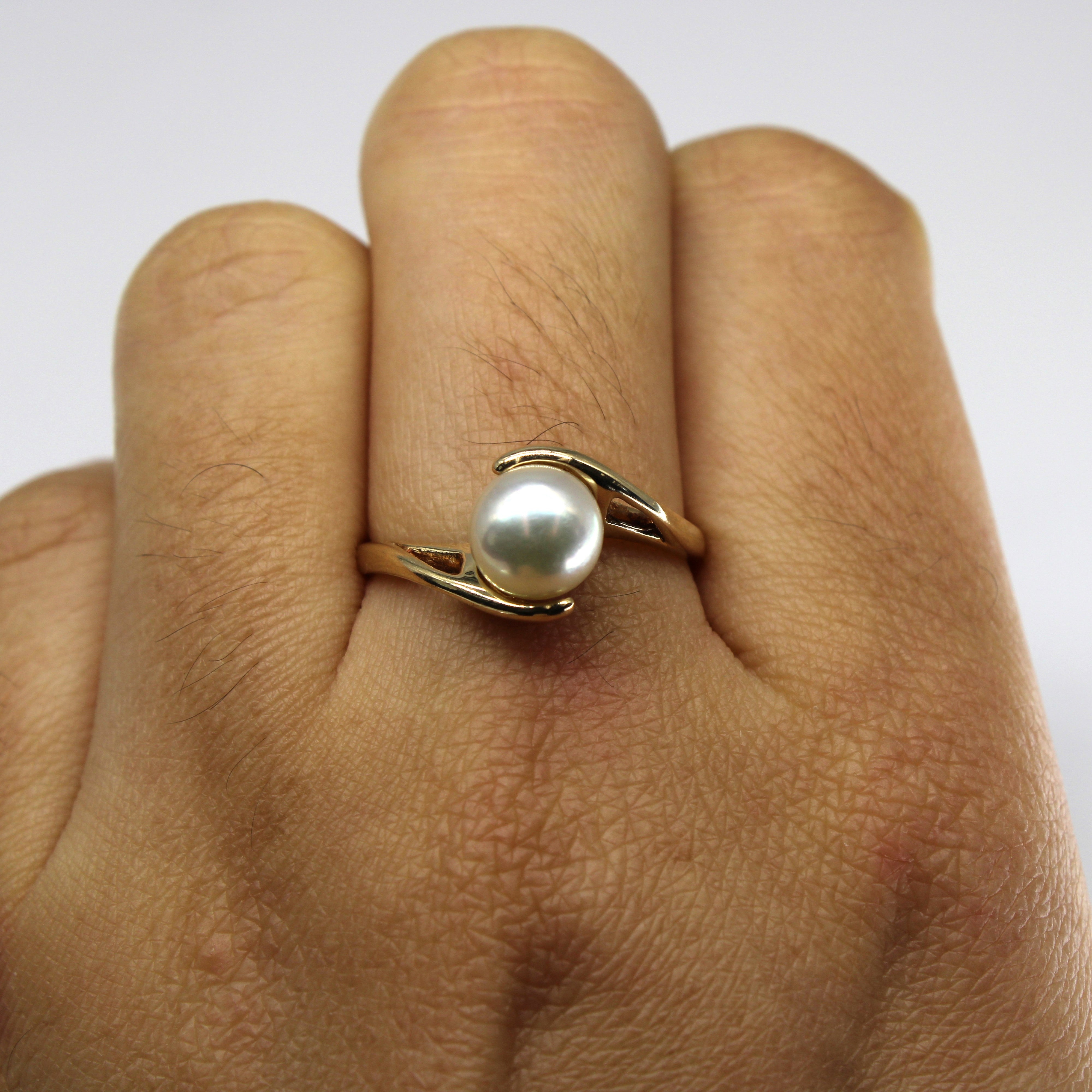 Bypass Solitaire Pearl Ring | SZ 7.75 |