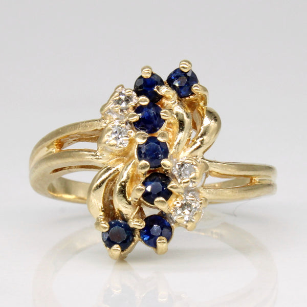 Sapphire & Diamond Waterfall Ring | 0.28ctw, 0.02ctw | SZ 5 |