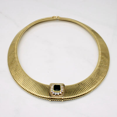 Emerald & Diamond Sliding Pendant Necklace | 1.40ct, 0.75ctw | 17