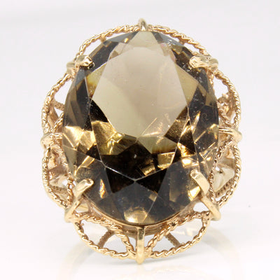 Smoky Quartz Cocktail Ring | 14.50ct | SZ 6.5 |