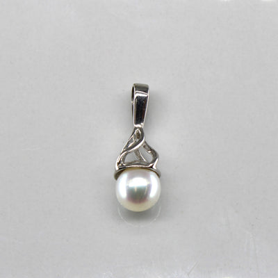 Pearl Drop White Gold Pendant
