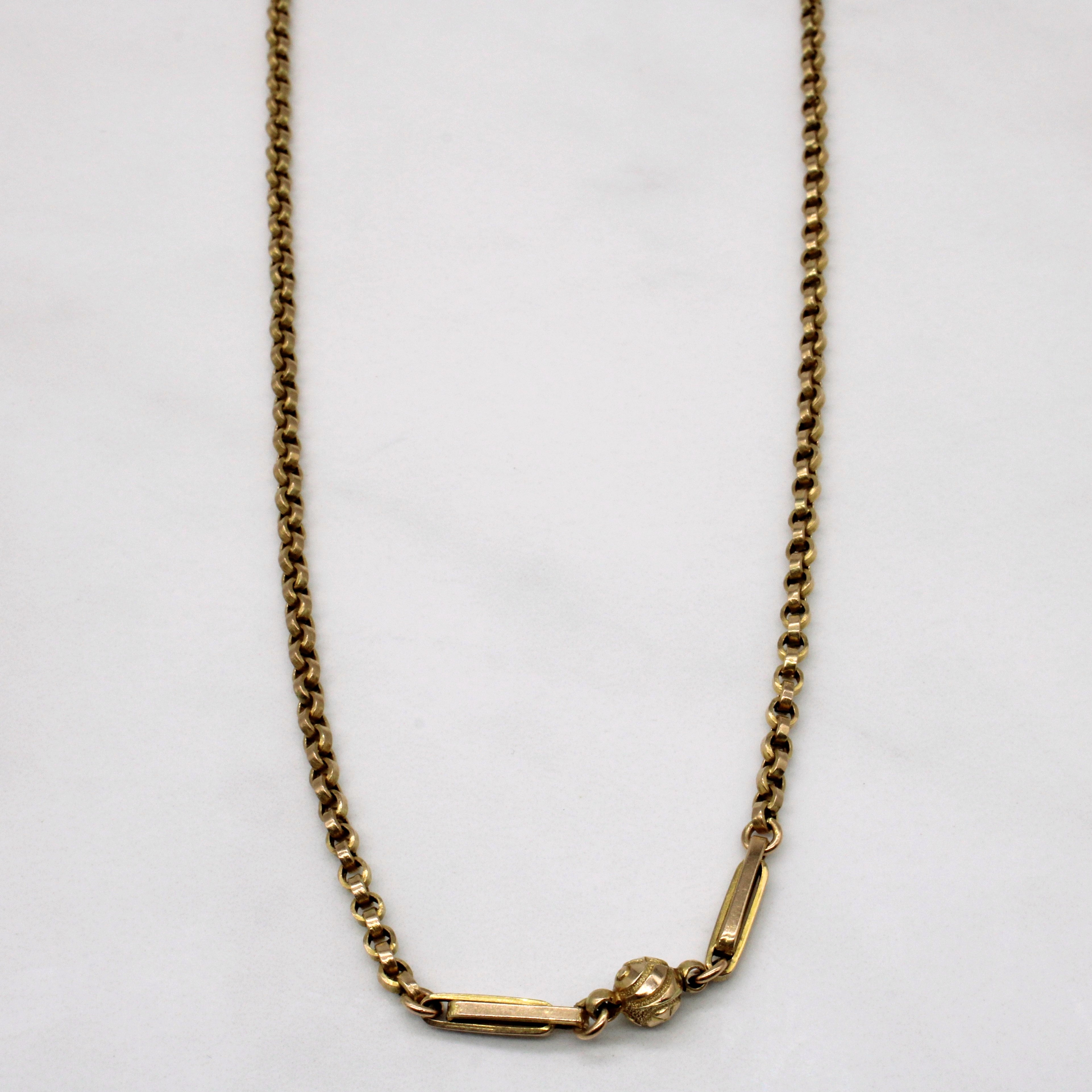 9k Yellow Gold Link Chain | 56" |