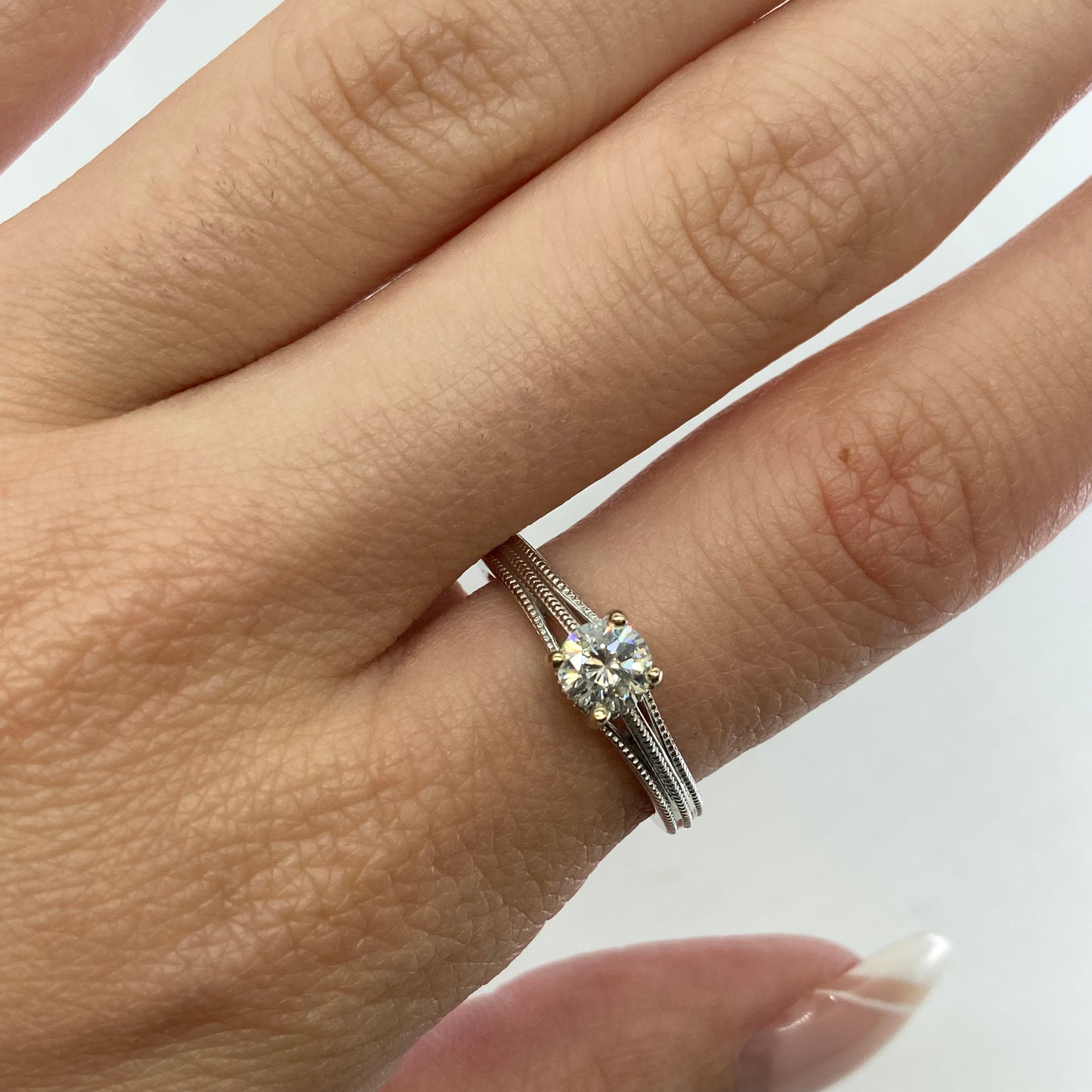 '100 Ways' Milgrain Solitaire Diamond Ring | 0.46ct | SZ 6.75 |