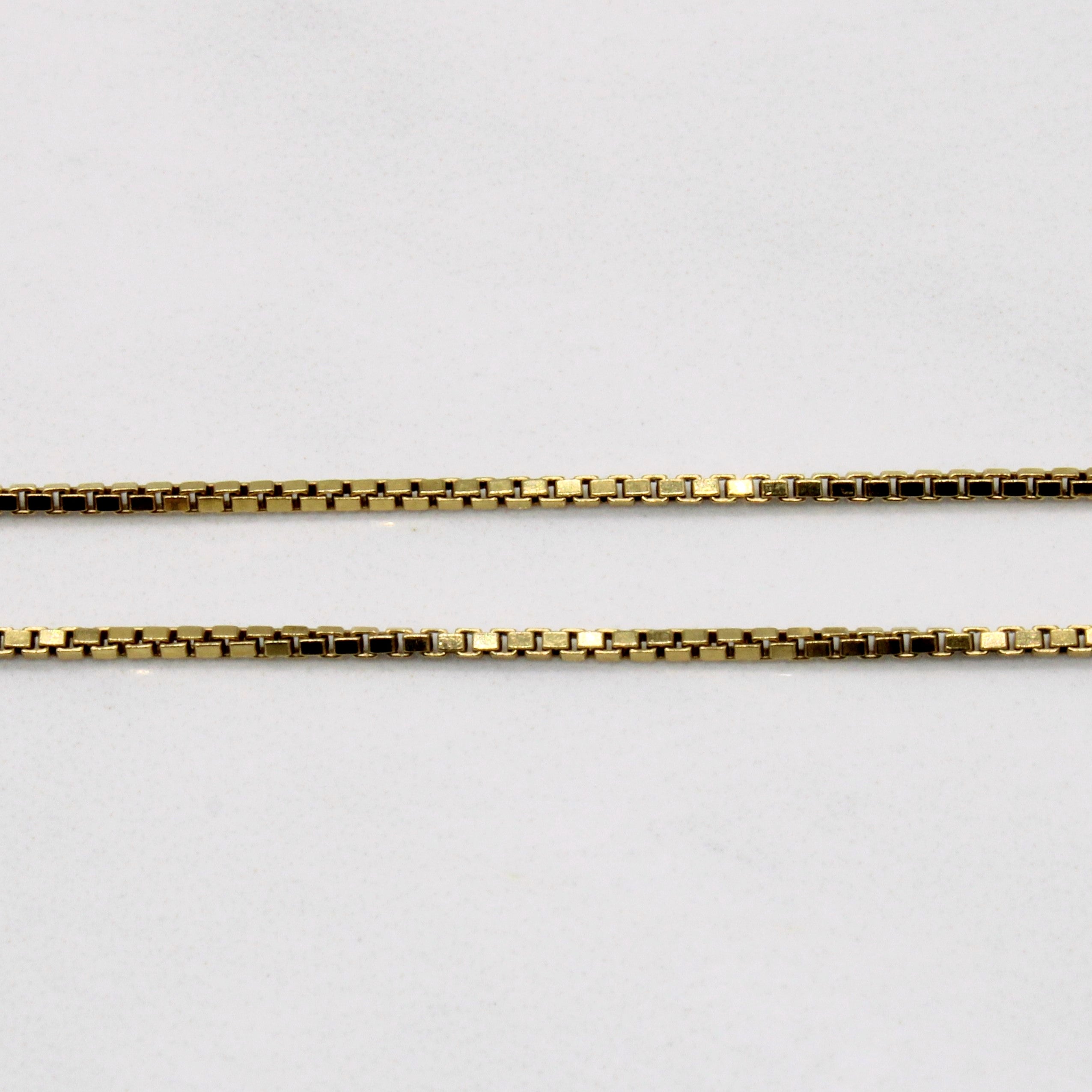 18k Yellow Gold Box Link Chain | 16" |