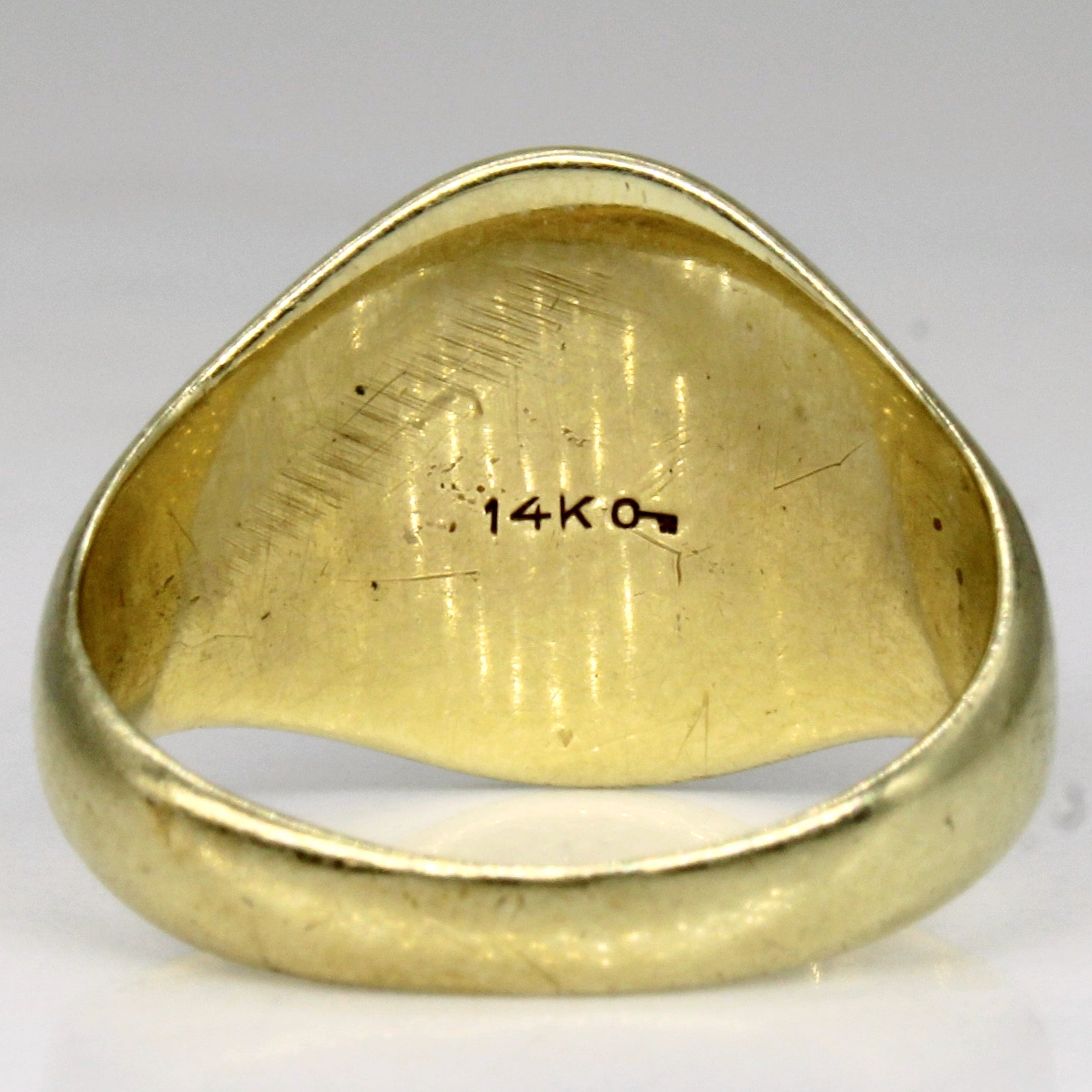 Bague chevalière en or jaune 14 carats | Taille 5 | 