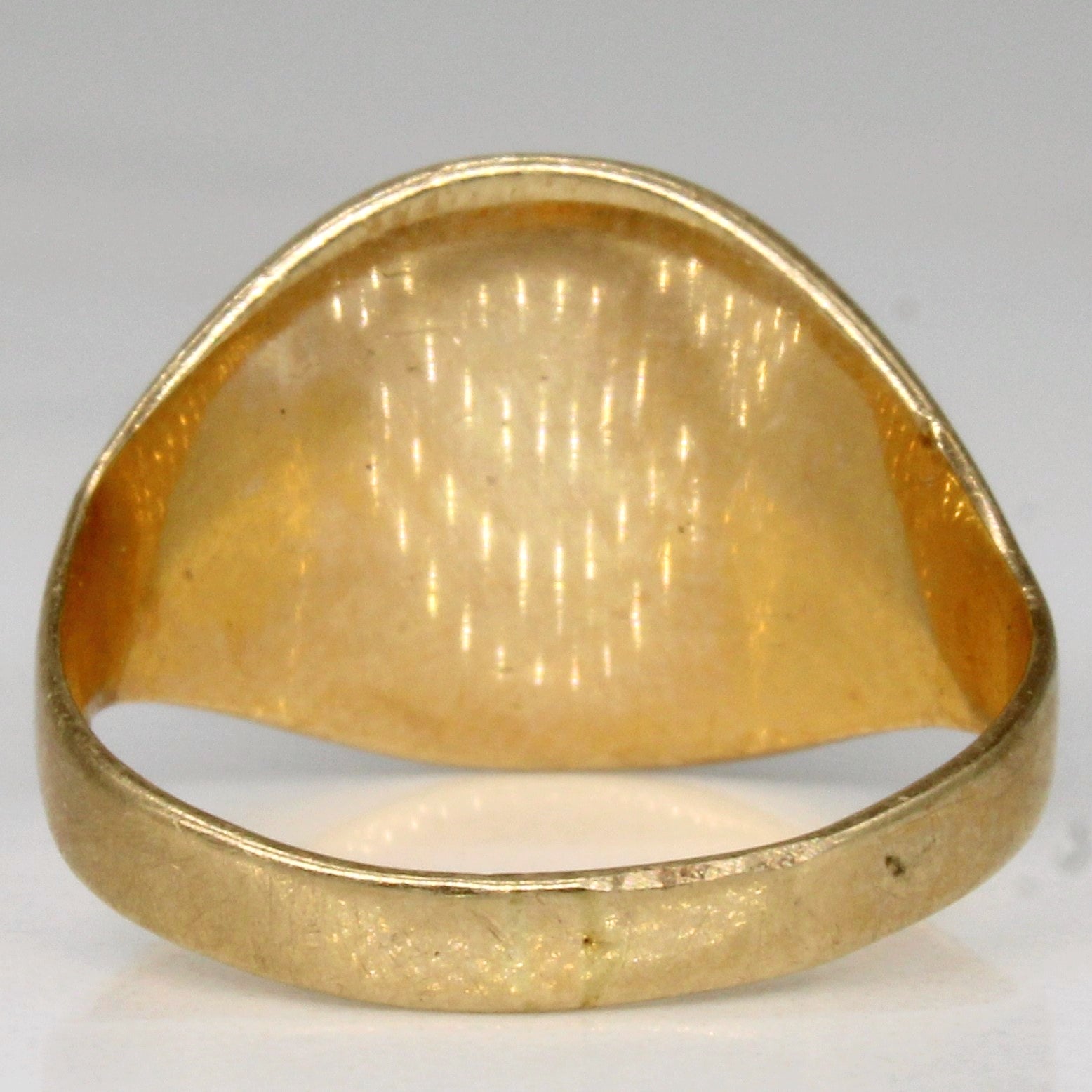14k Yellow Gold 'D.E.D.' Signet Ring | SZ 5.25 |