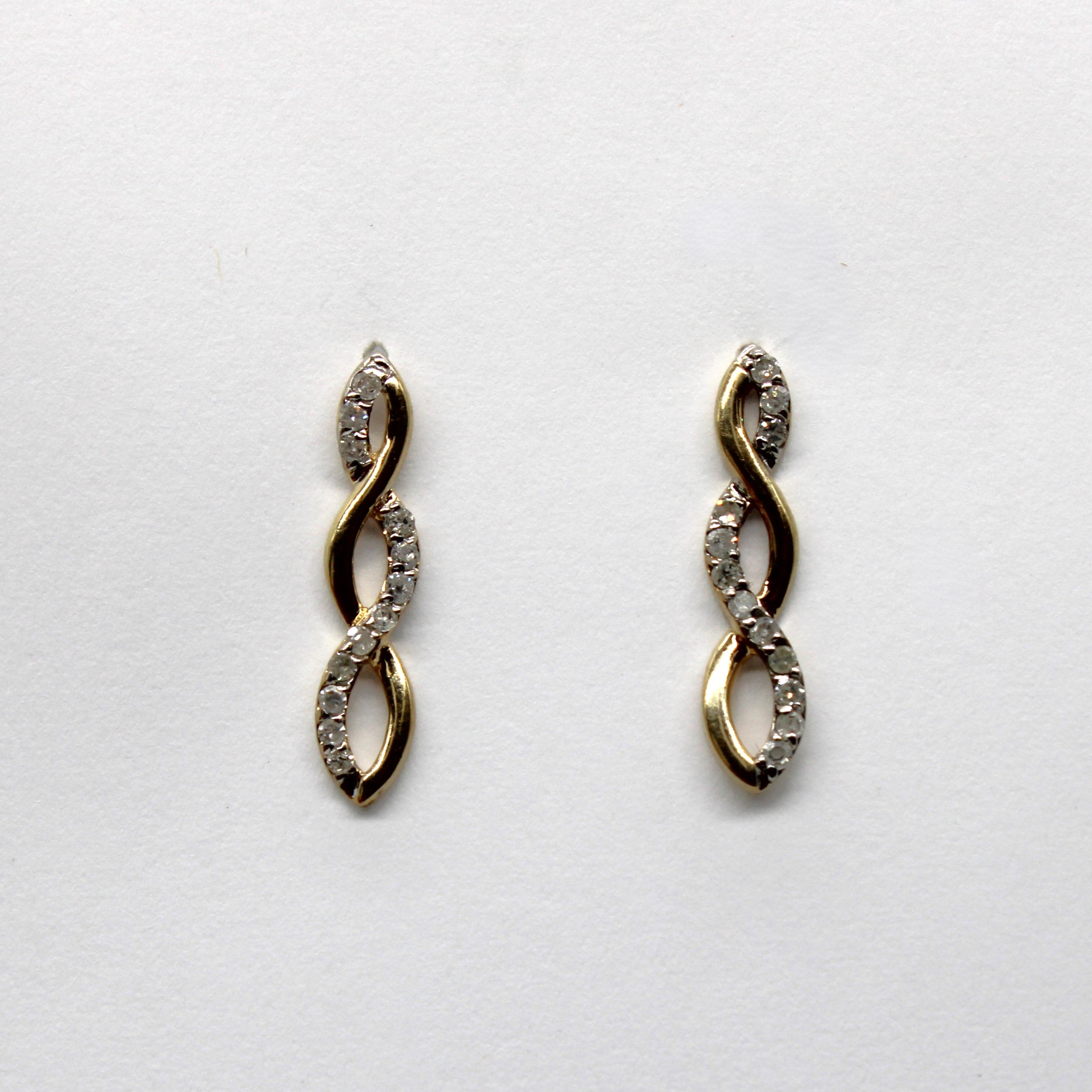 Boucles d'oreilles infini en diamants | 0,24 ct | 