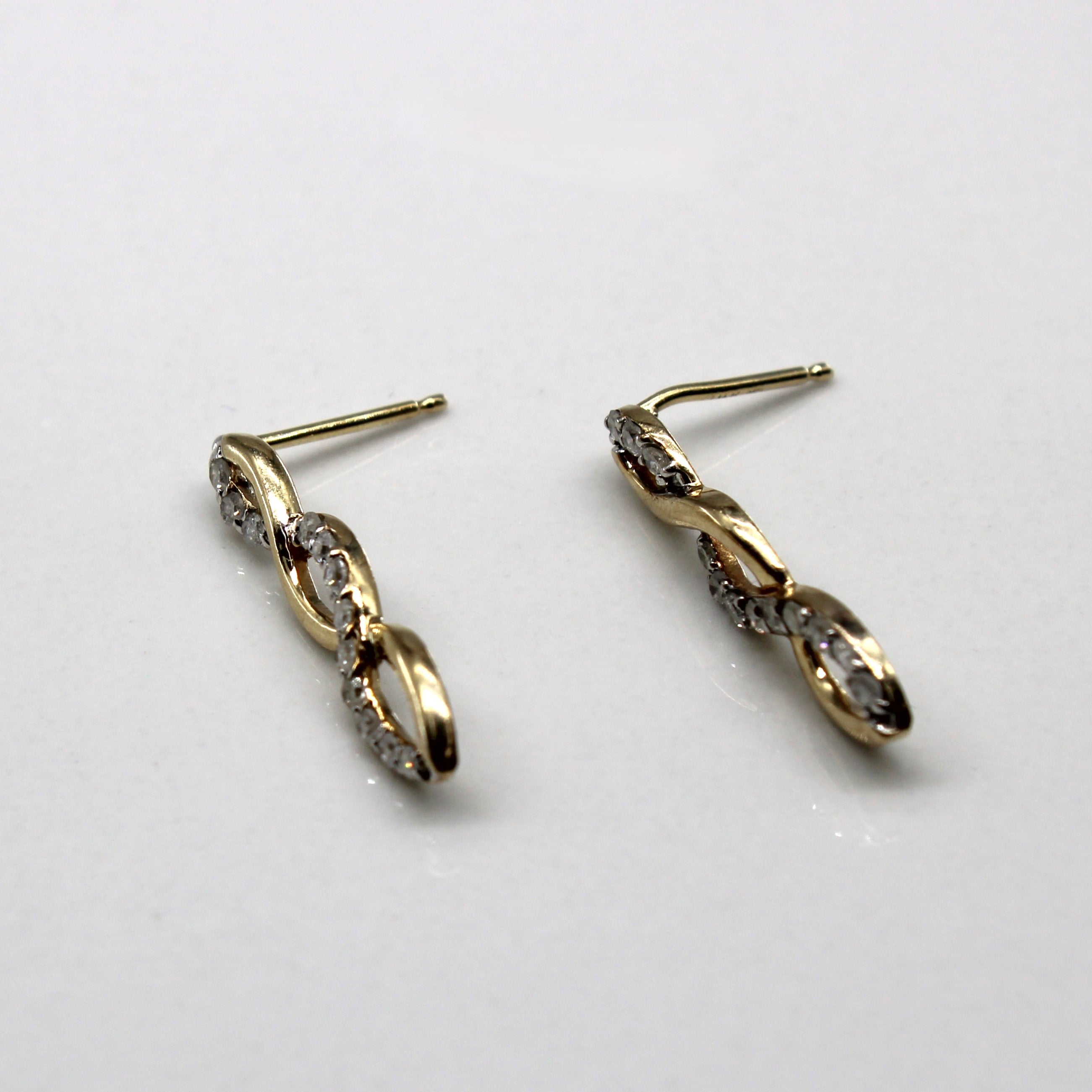 Boucles d'oreilles infini en diamants | 0,24 ct | 