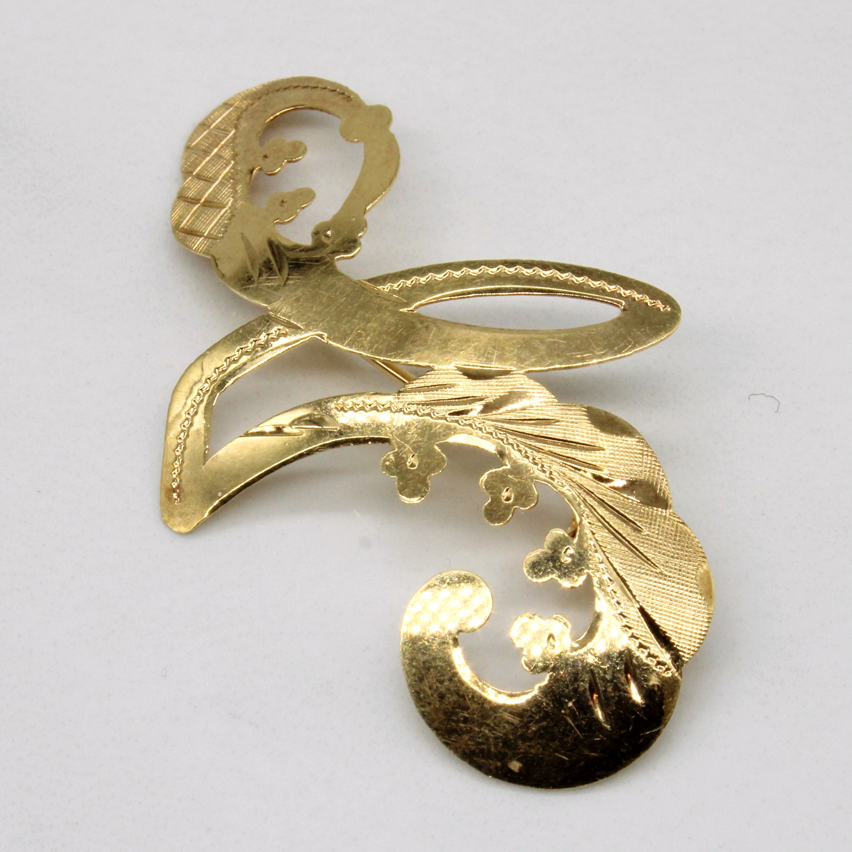 18k Yellow Gold Brooch
