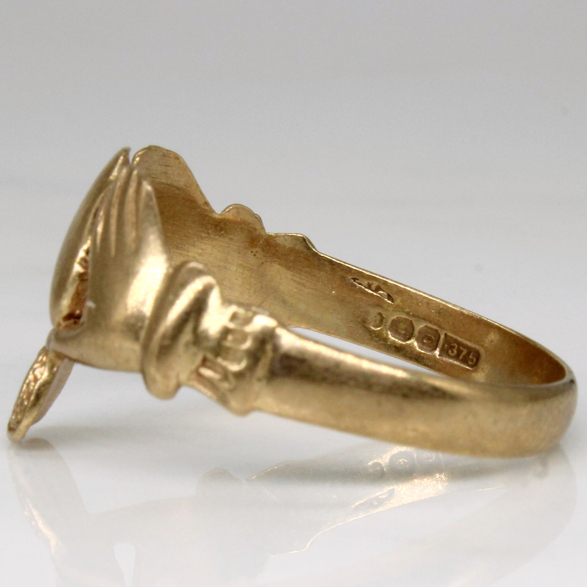 9k Yellow Gold Claddagh Ring | SZ 12 |