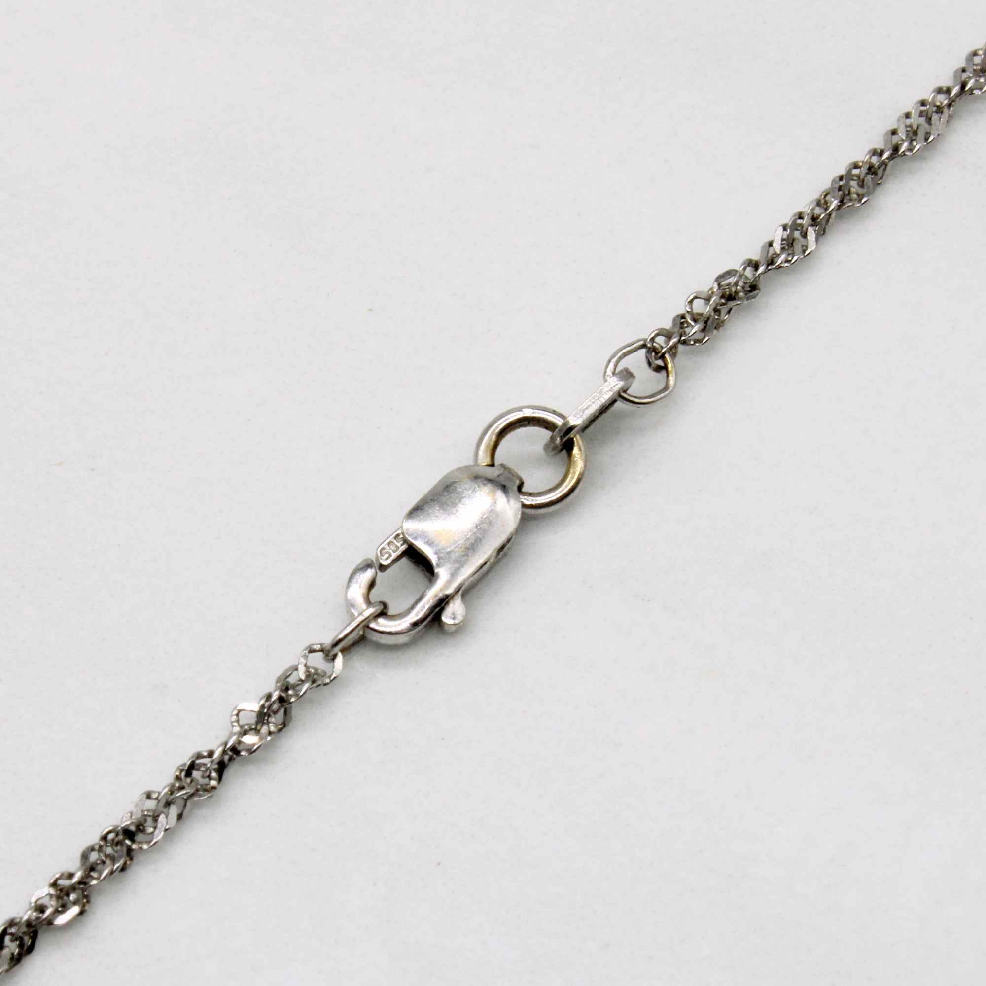 14k White Gold Rope Chain | 18