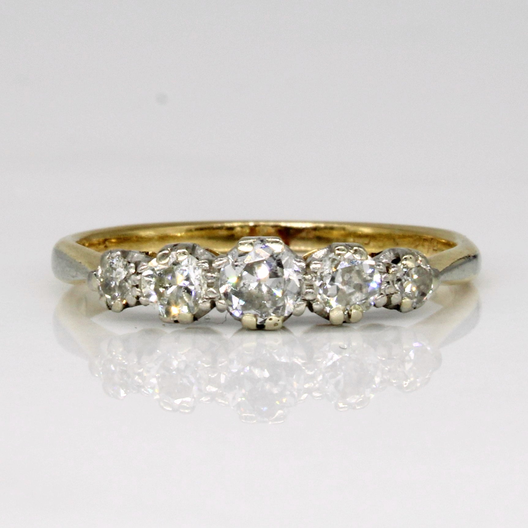 Transitional European Cut Five Diamond Ring | 0.50ctw | SZ 7 |