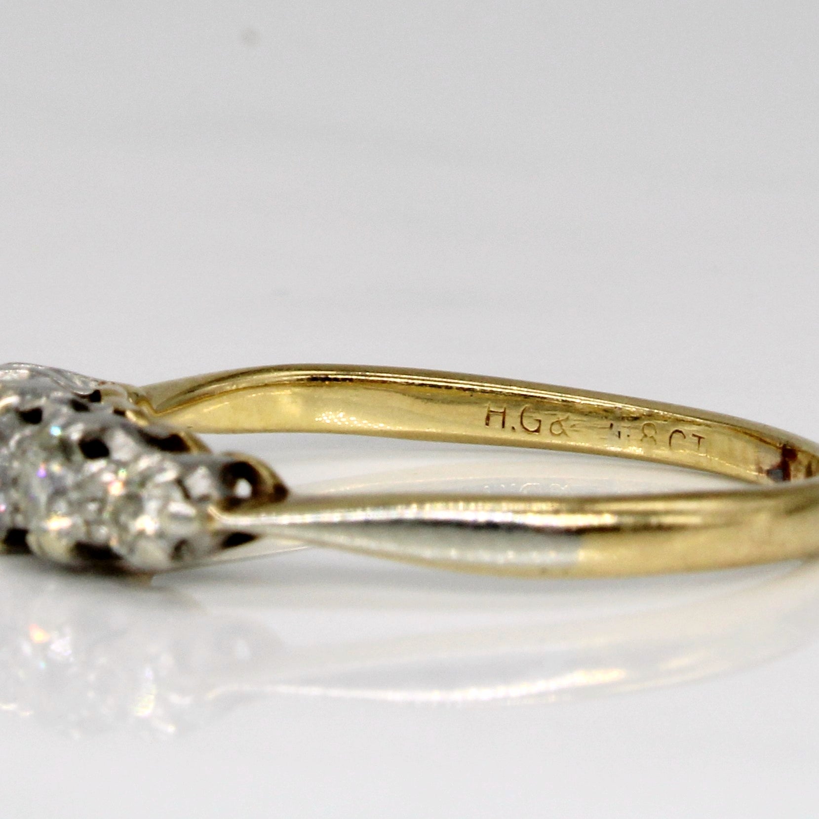 Transitional European Cut Five Diamond Ring | 0.50ctw | SZ 7 |
