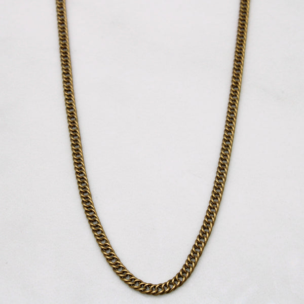 10k Yellow Gold Curb Chain | 23