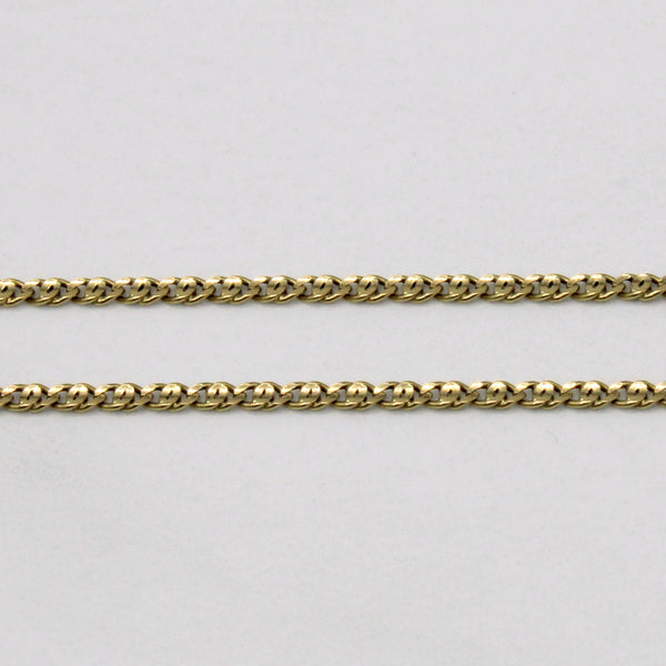 18k Yellow Gold Anchor Link Chain | 24