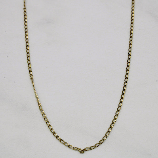 14k Yellow Gold Curb Link Chain | 16