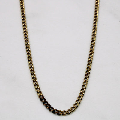 10k Yellow Gold Curb Link Chain | 22