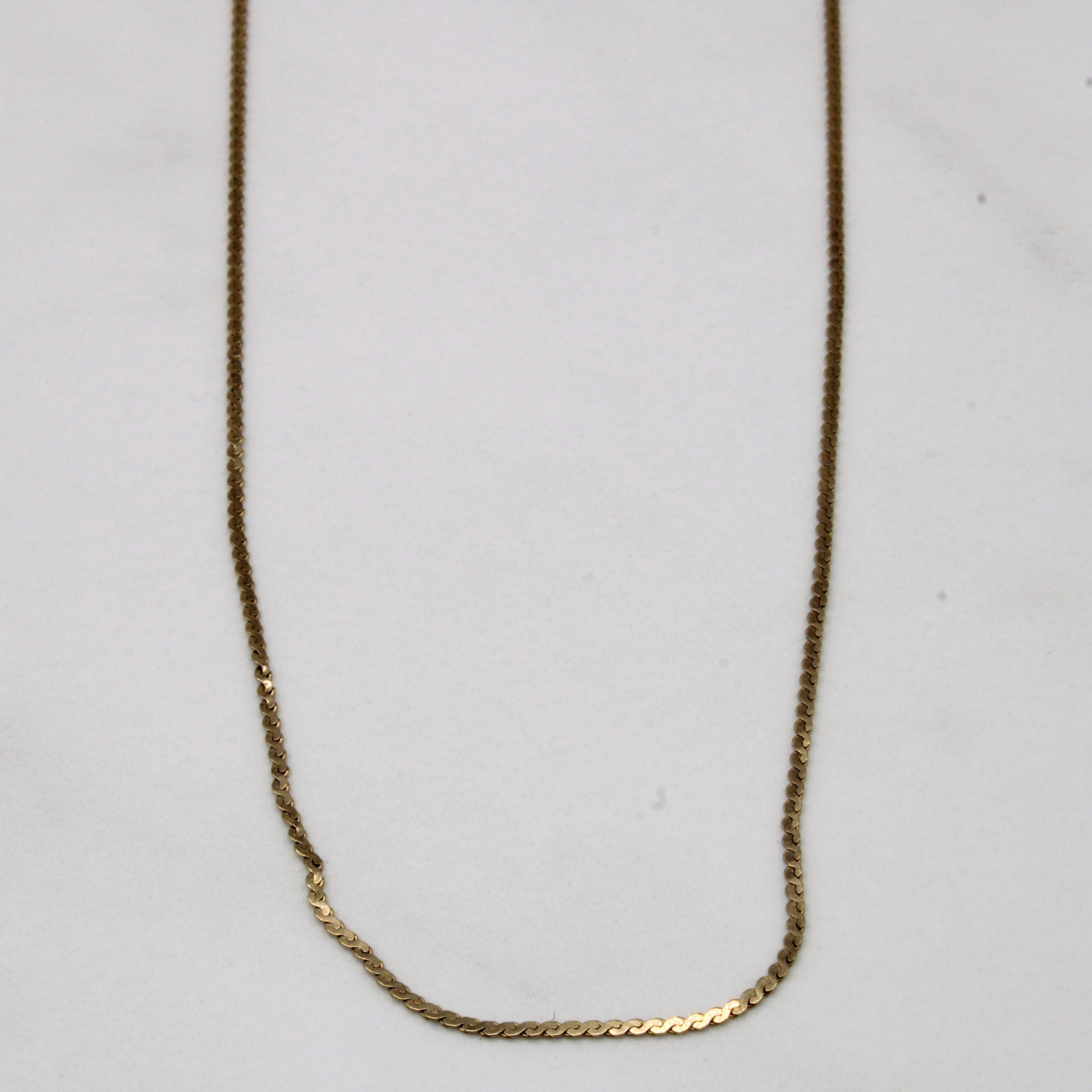 10k Yellow Gold S Link Chain | 18" |