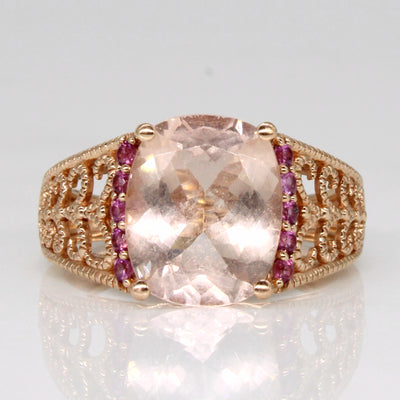 Morganite & Pink Tourmaline Cocktail Ring | 2.40ct, 0.07ctw | SZ 6 |
