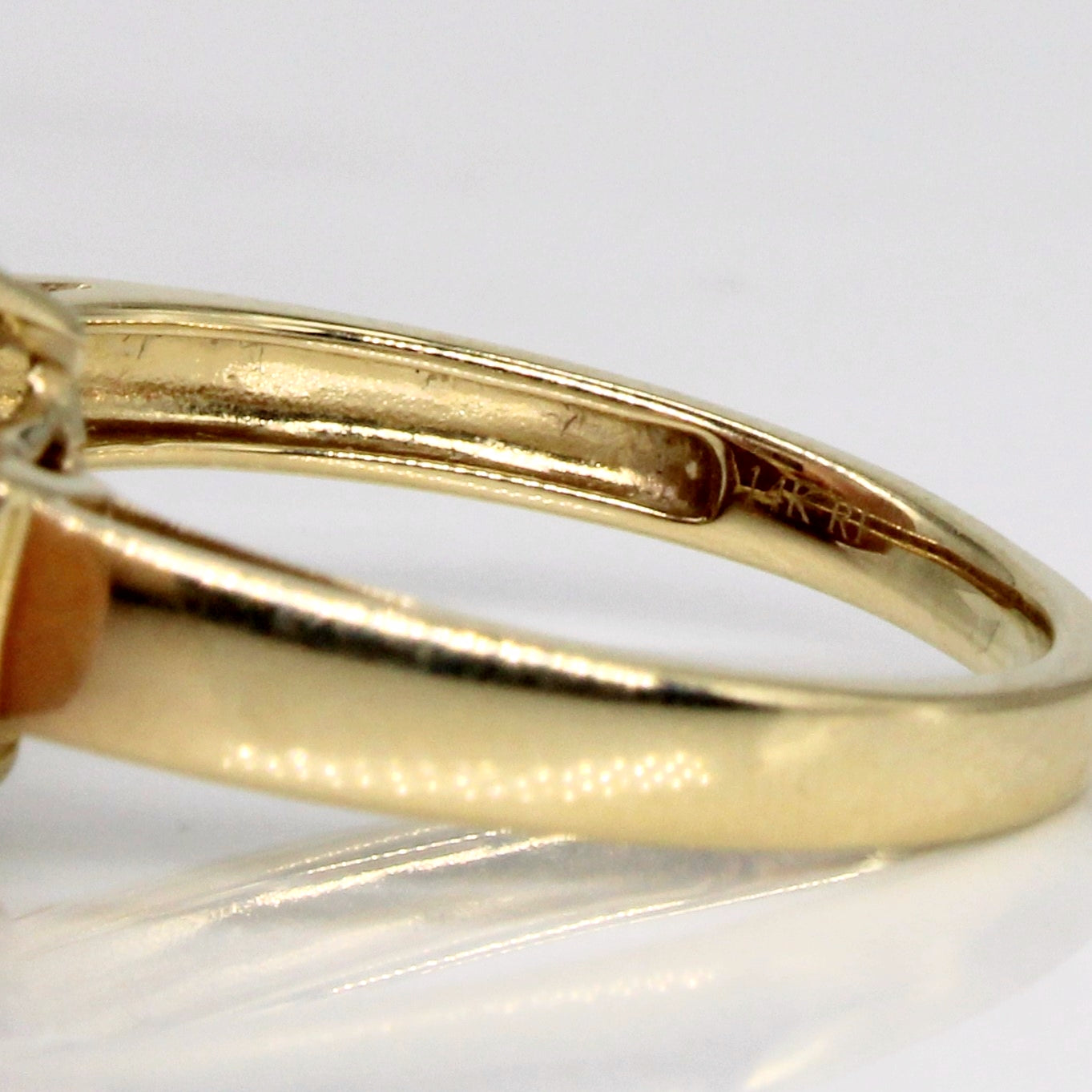 Bague cocktail en citrine et diamants | 3,50 ct, 0,04 ct au total | Taille 6,75 | 
