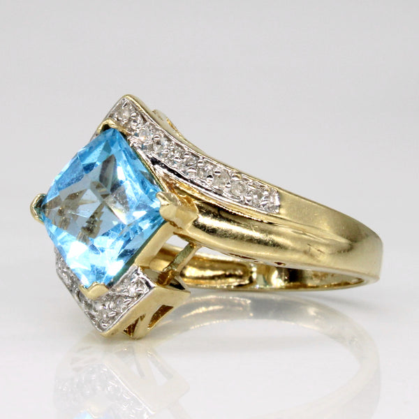 Topaz & Diamond Cocktail Ring | 2.00ct, 0.07ctw | SZ 6.75 |