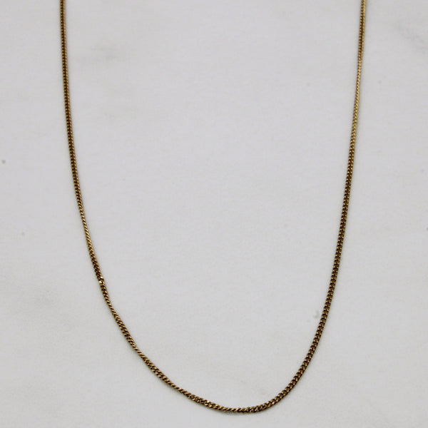 14k Yellow Gold Curb Link Chain | 16