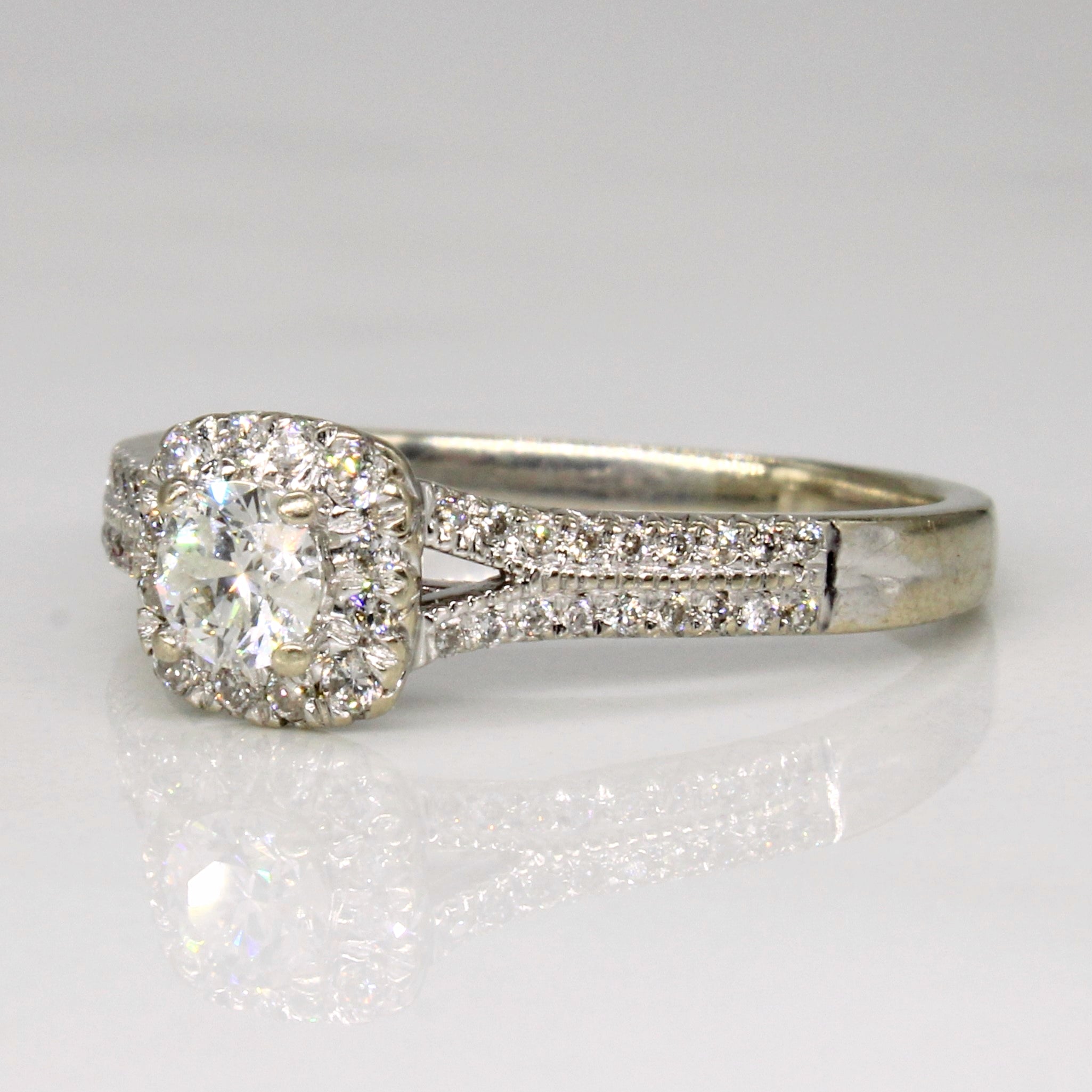 Diamond Halo Set Engagement Ring | 0.42ctw | SZ 7.25 |