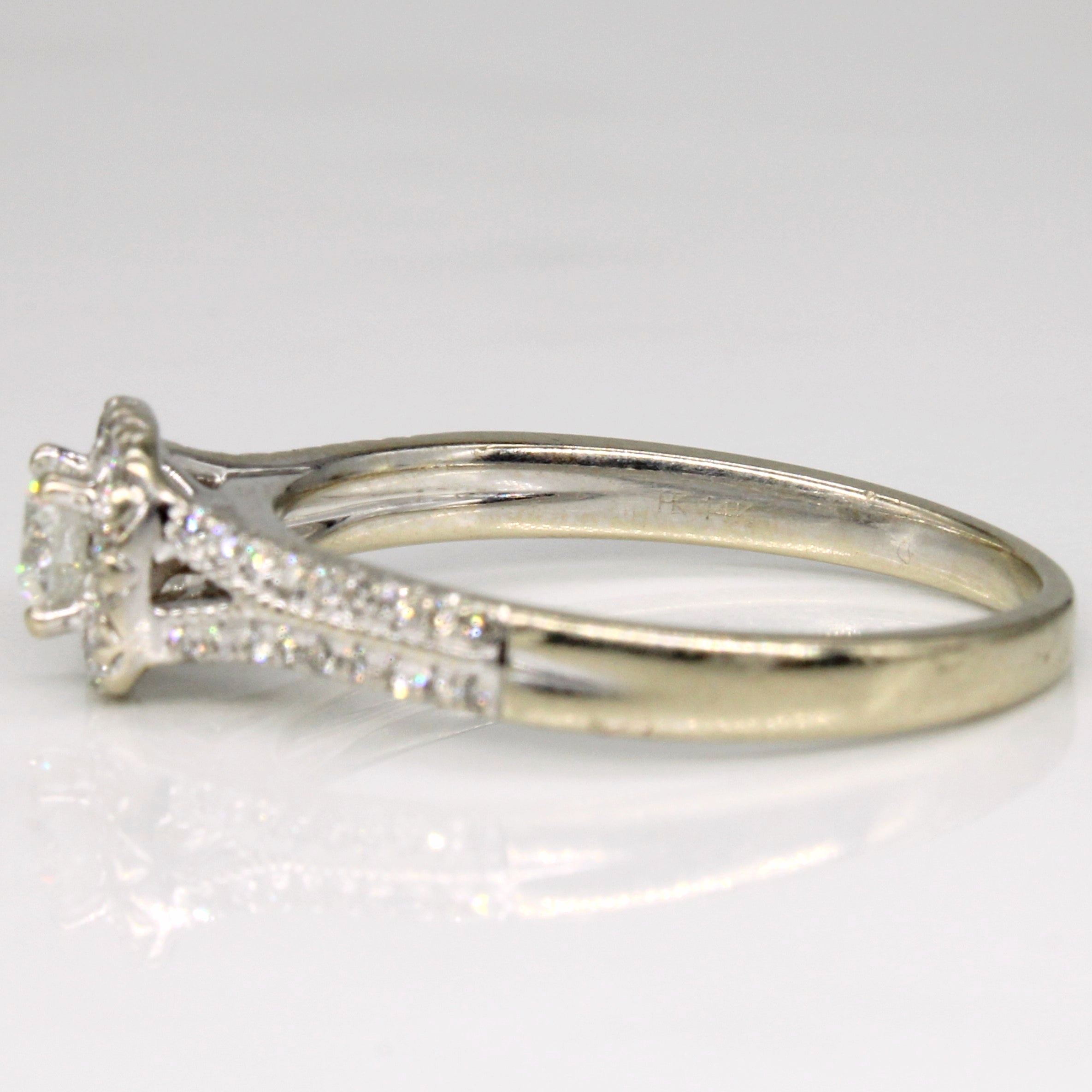 Diamond Halo Set Engagement Ring | 0.42ctw | SZ 7.25 |
