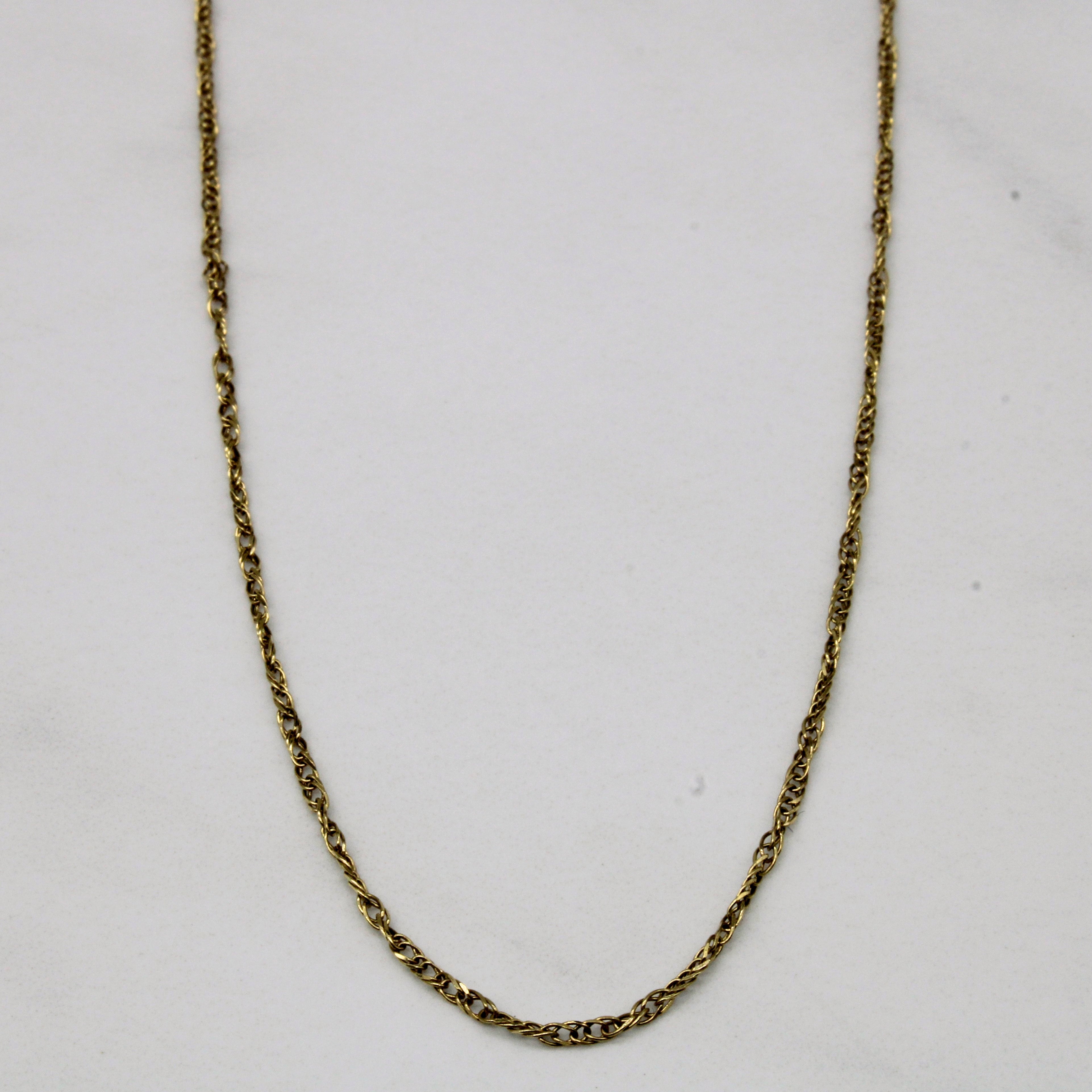 18k Yellow Gold Rope Chain | 18" |