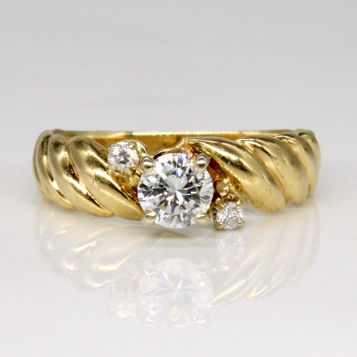 High Set Diamond Engagement Ring | 0.36ctw | SZ 5.25