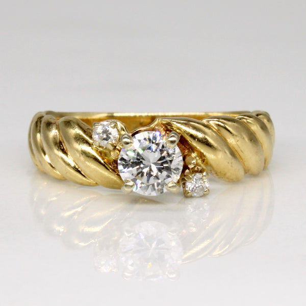 High Set Diamond Engagement Ring | 0.36ctw | SZ 5.25 |