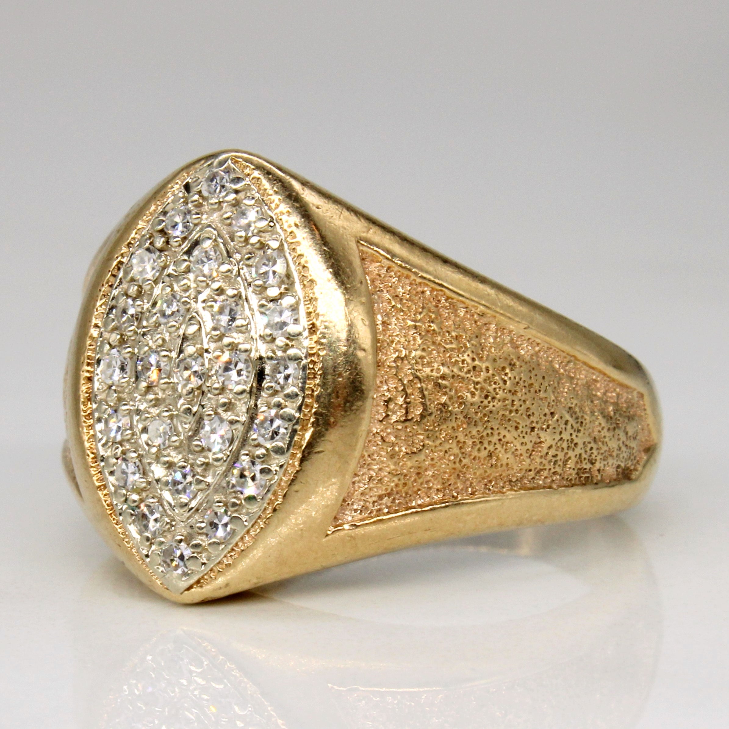 Pave Set Diamond Ring | 0.25ctw | SZ 9.75 |