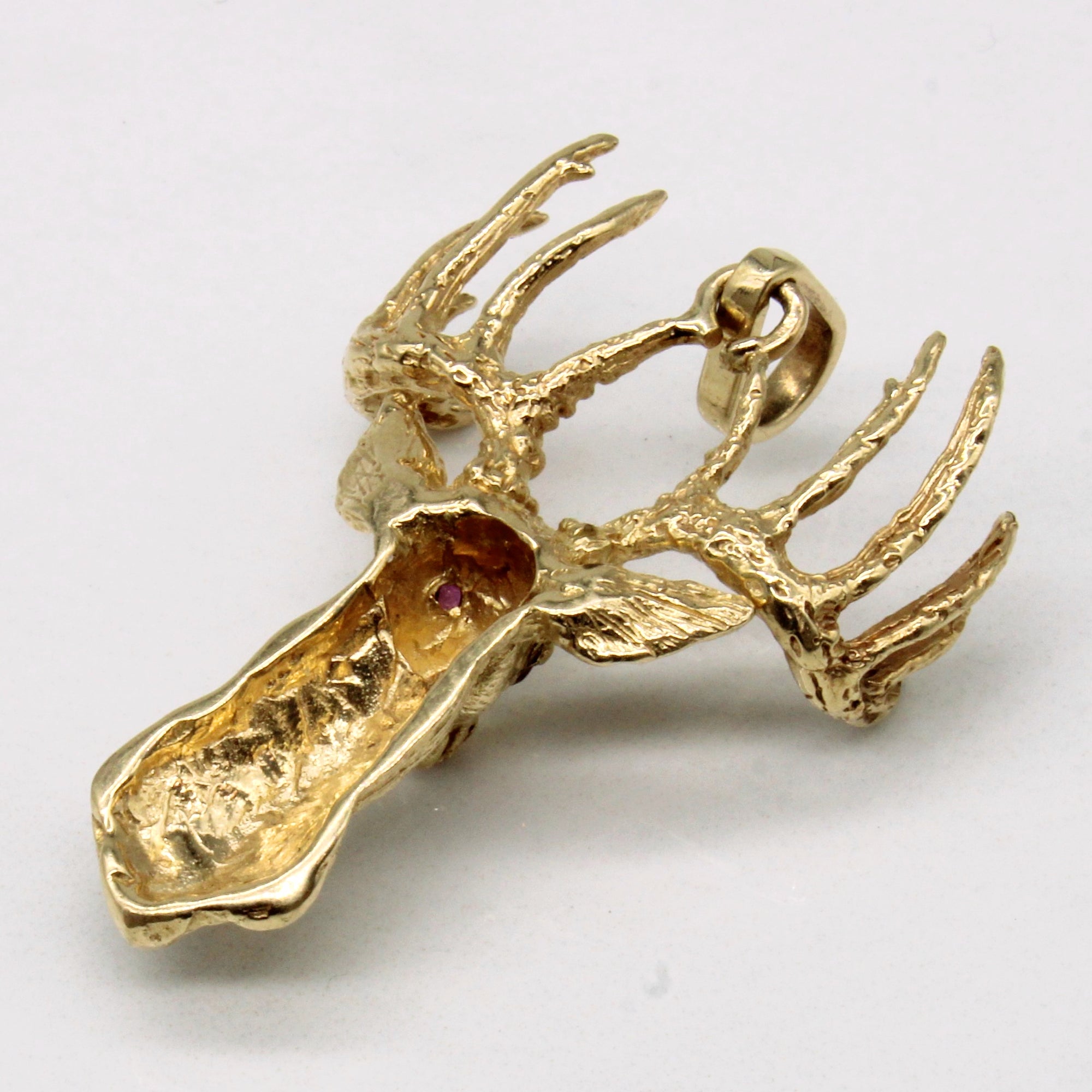 Ruby Stag Pendant | 0.02ctw |