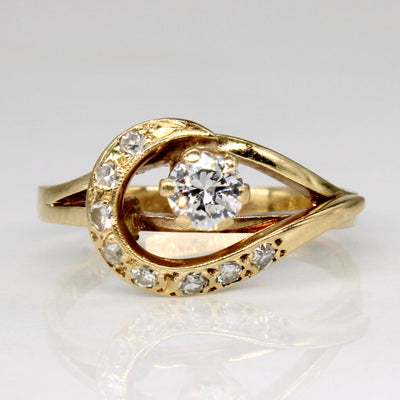 Diamond Bypass Ring | 0.37ctw | SZ 6 |