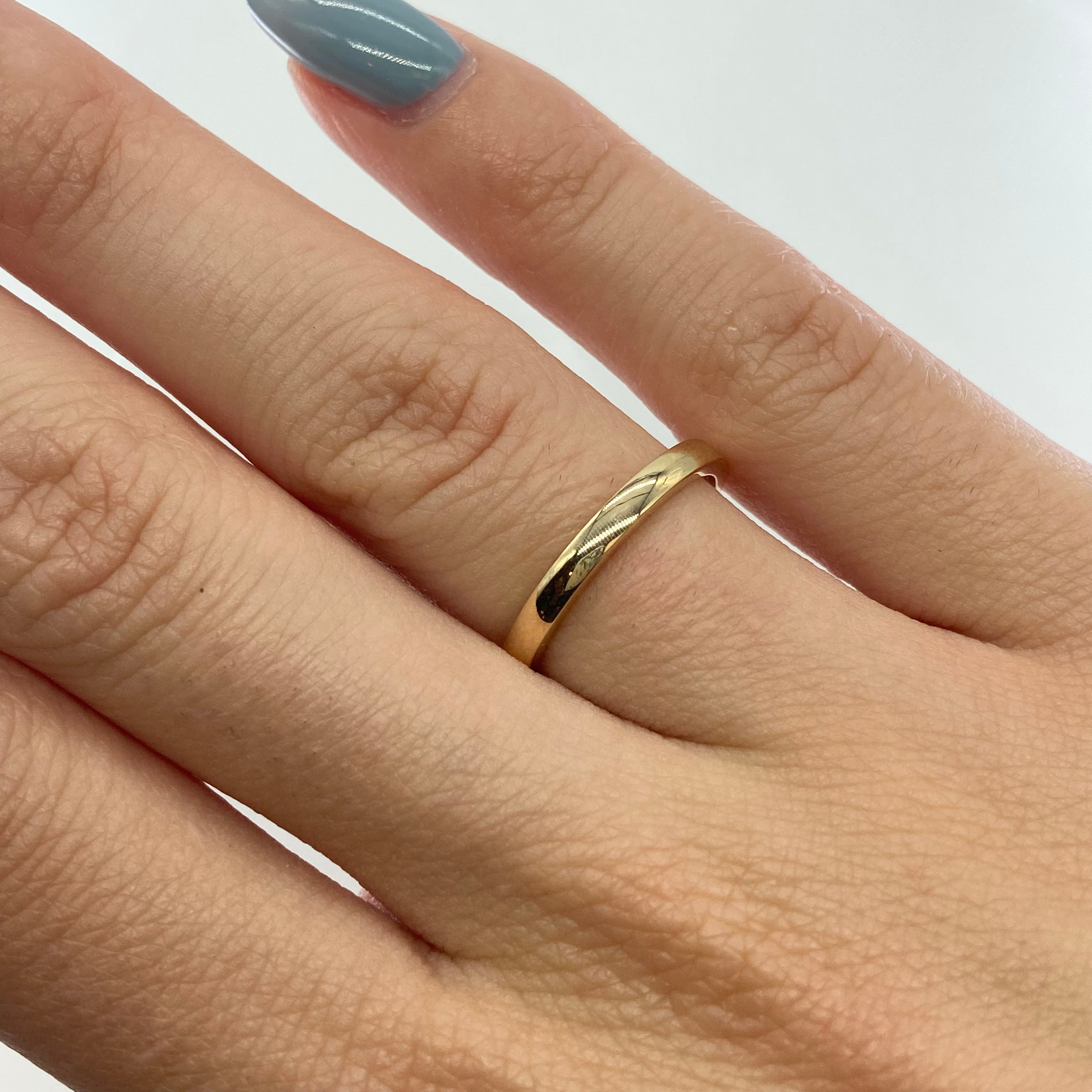 '100 Ways' 14k Yellow Gold Dainty Band | 2mm