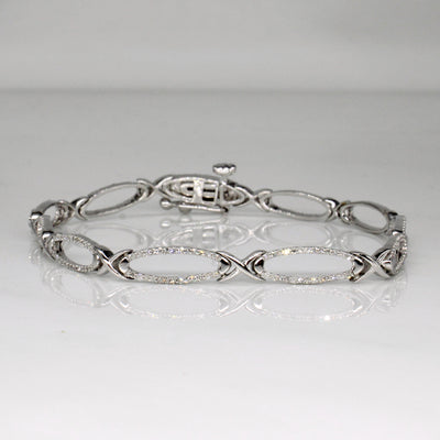 Diamond Oval Link Bracelet | 0.29ctw | 7