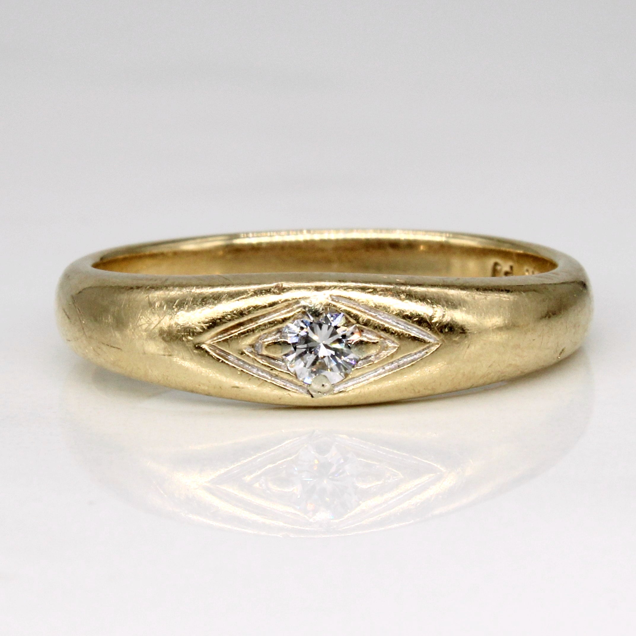 Bague en diamant unique | 0,12 ct | Taille 8,5 | 