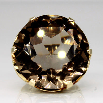 Smoky Quartz Cocktail Ring | 22.00ct | SZ 5.5 |