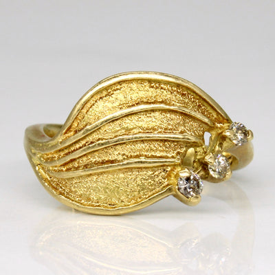 Abstract Three Stone Diamond Ring | 0.09ctw | SZ 5.75 |