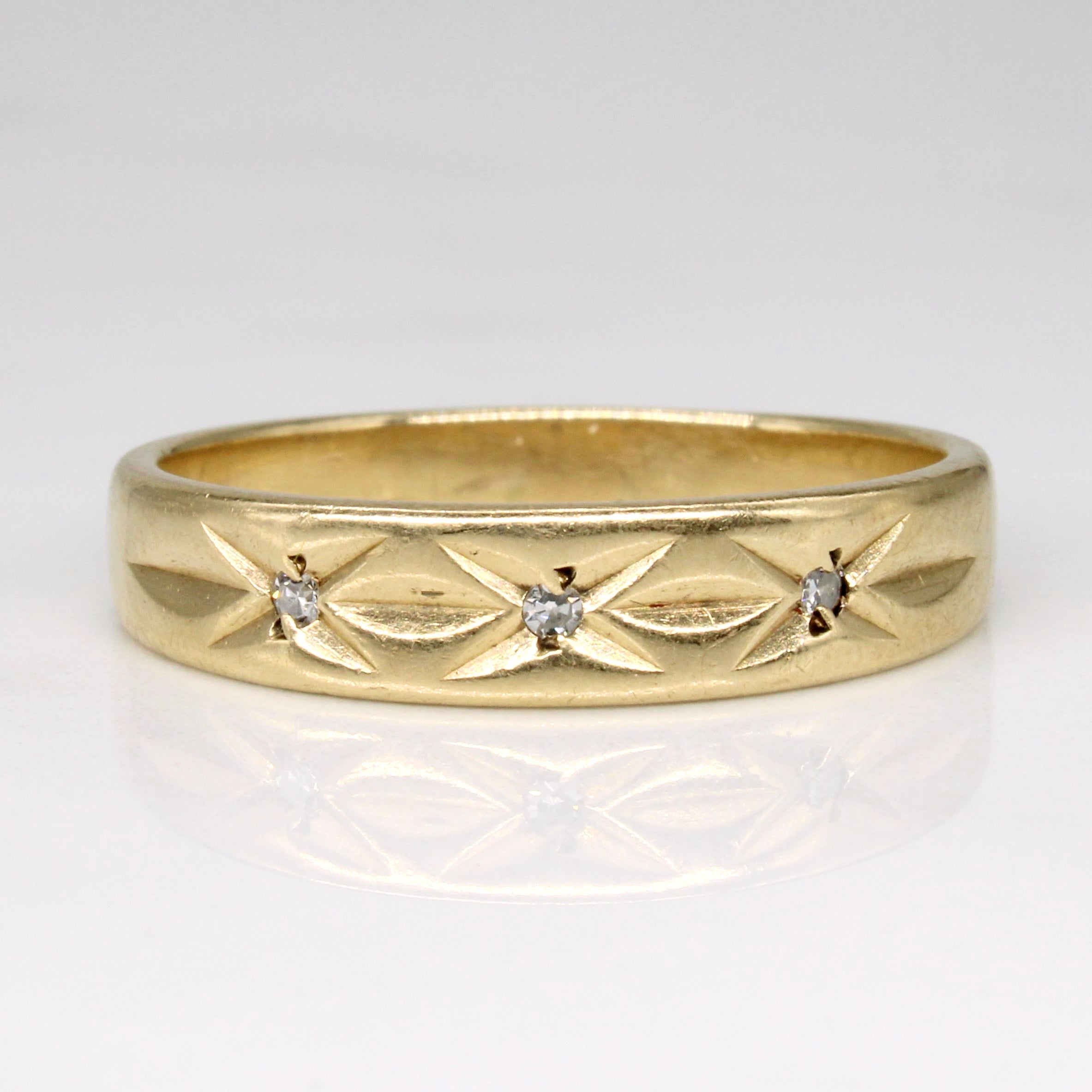 Three Stone Diamond Ring | 0.03ctw | SZ 10.25 |