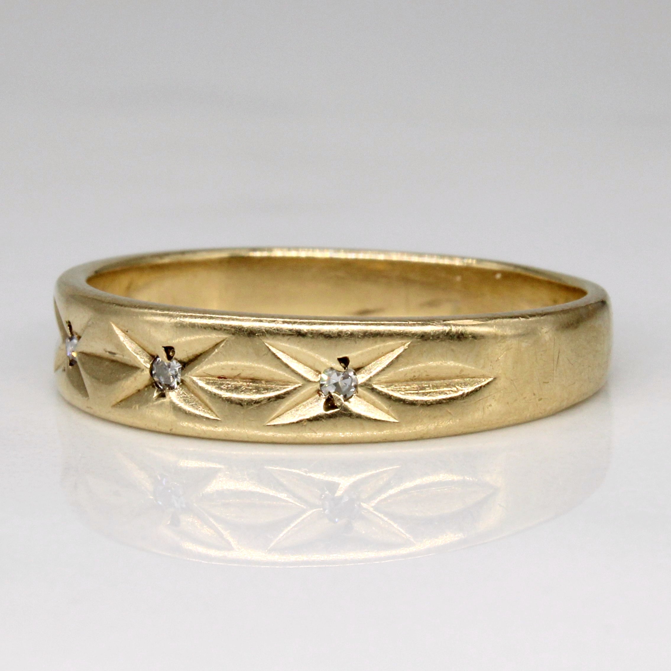 Three Stone Diamond Ring | 0.03ctw | SZ 10.25 |