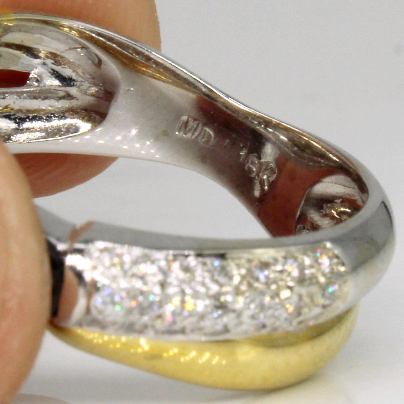 Tsavorite Garnet & Diamond Overlap Ring | 0.60ct, 0.13ctw | SZ 7 |