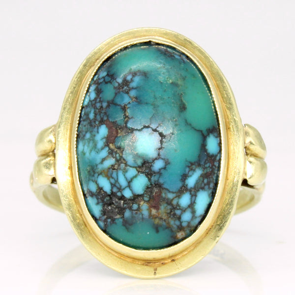 Turquoise Cocktail Ring | 6.60ct | SZ 6.5 |