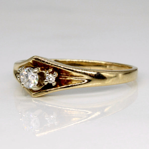 Three Stone Diamond Ring | 0.12ctw | SZ 6.5 |